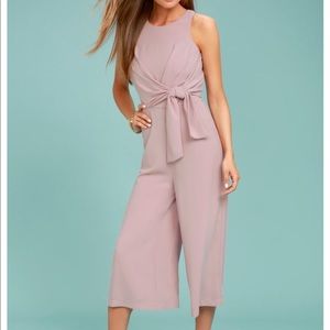 Lulu’s - On Track Mauve Midi Jumpsuit - Size Small